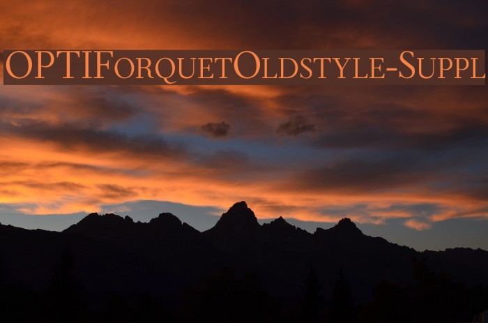 OPTIForquetOldstyle-Suppl Font examples