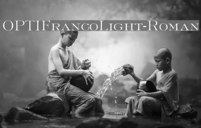 OPTIFrancoLight-Roman Font examples