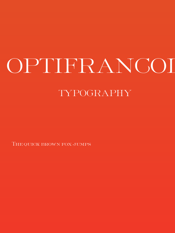 OPTIFrancoLight-Roman Poster