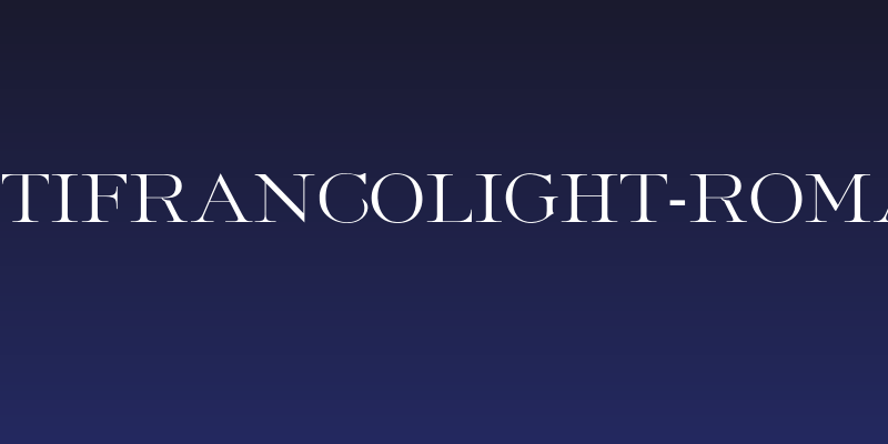 OPTIFrancoLight-Roman Social Header