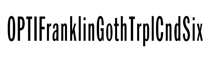 OPTIFranklinGothTrplCndSix Font