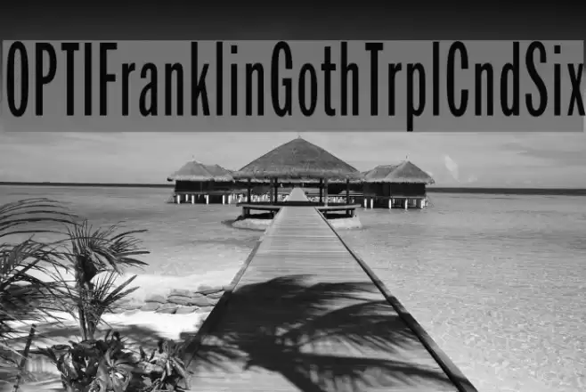 OPTIFranklinGothTrplCndSix Font examples