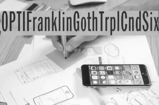 OPTIFranklinGothTrplCndSix Font examples