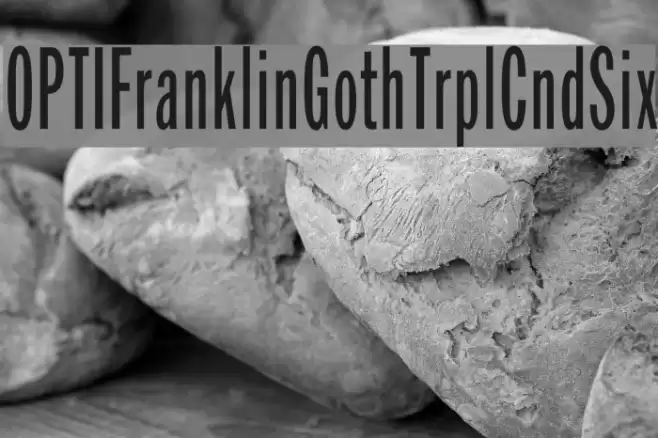 OPTIFranklinGothTrplCndSix Font examples