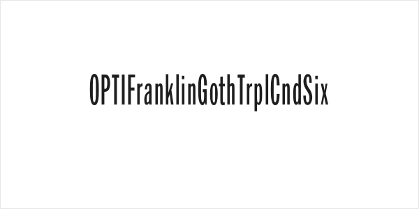 OPTIFranklinGothTrplCndSix Logo
