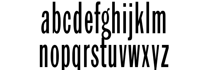 OPTIFranklinGothTrplCndSix Font LOWERCASE