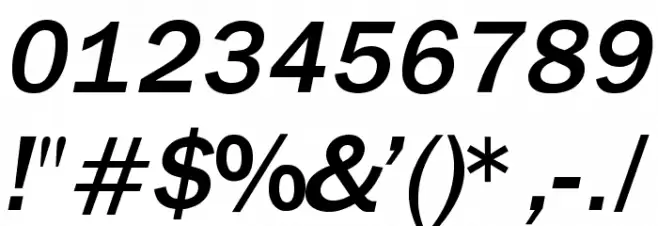 OPTIFranklinGothic-MediumItal Font OTHER CHARS