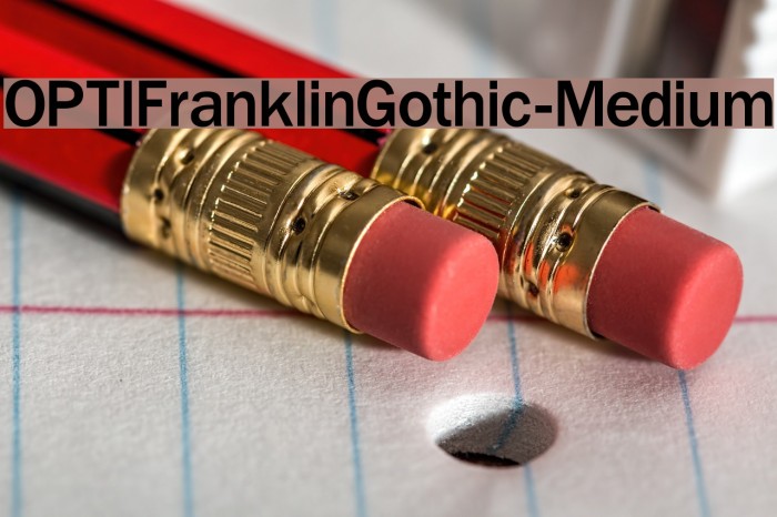 OPTIFranklinGothic-Medium Font examples