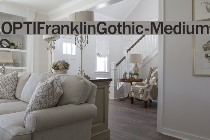 OPTIFranklinGothic-Medium Font examples