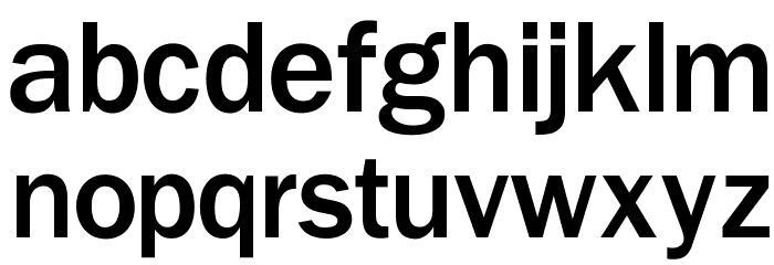 OPTIFranklinGothic-Medium Font LOWERCASE