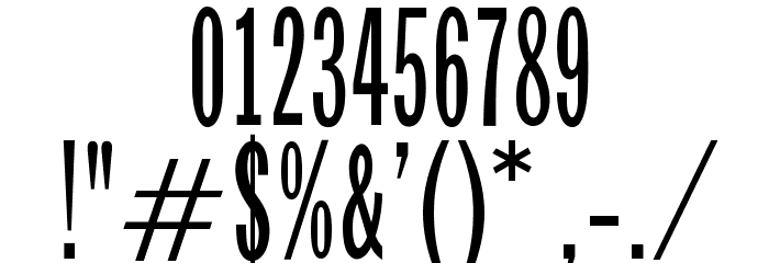 OPTIFranklinGothic-TrplCnd Font OTHER CHARS