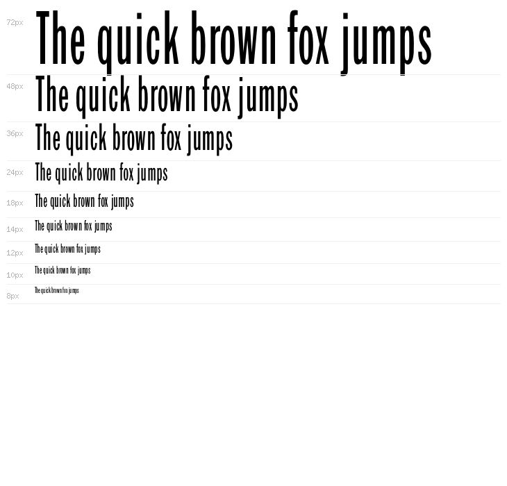 OPTIFranklinGothic-TrplCnd Waterfall