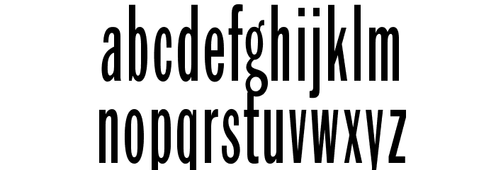 OPTIFranklinGothic-TrplCnd Font LOWERCASE