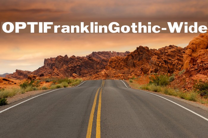 OPTIFranklinGothic-Wide फ़ॉन्ट examples