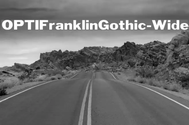 OPTIFranklinGothic-Wide Font examples