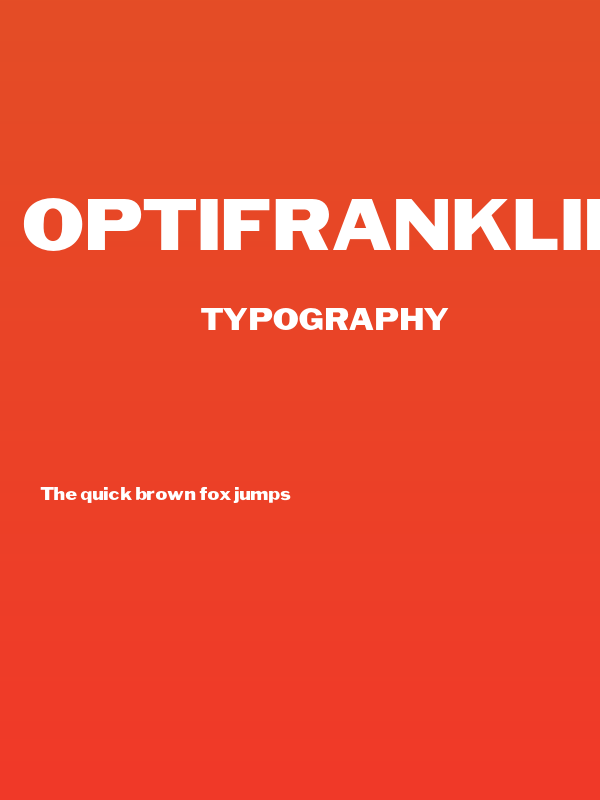 OPTIFranklinGothic-Wide Poster