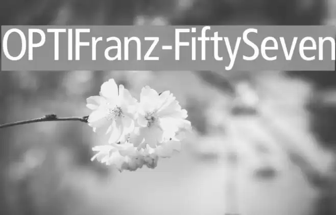 OPTIFranz-FiftySeven Font examples
