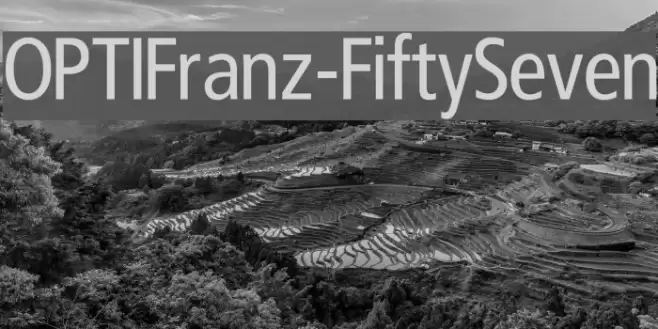 OPTIFranz-FiftySeven Font examples
