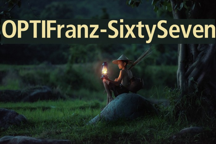OPTIFranz-SixtySeven Font examples