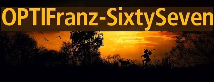 OPTIFranz-SixtySeven Font examples