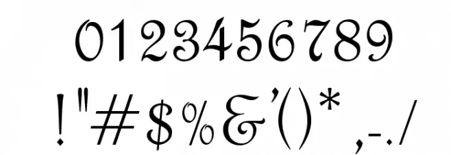 OPTIFrench-Script Font OTHER CHARS