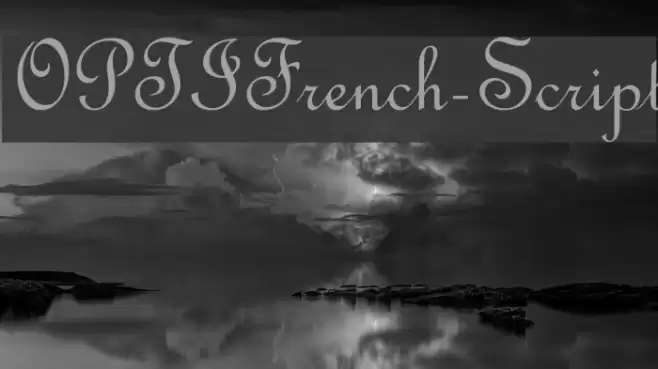 OPTIFrench-Script Font examples
