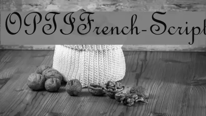 OPTIFrench-Script Font examples