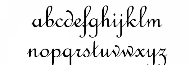 OPTIFrench-Script फ़ॉन्ट लोअरकेस