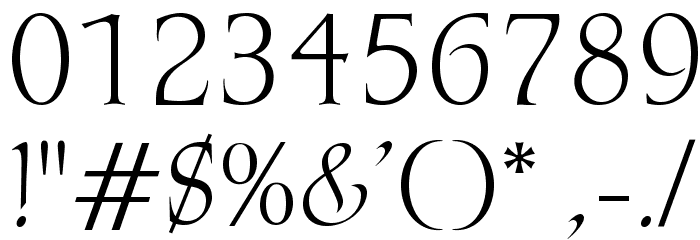 OPTIFrome Font OTHER CHARS