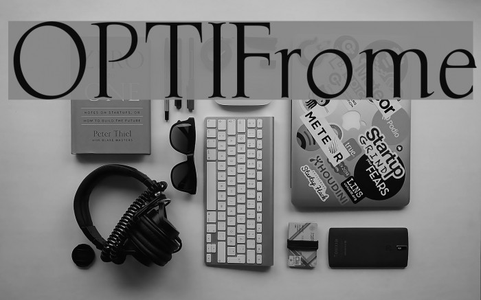 OPTIFrome Font examples