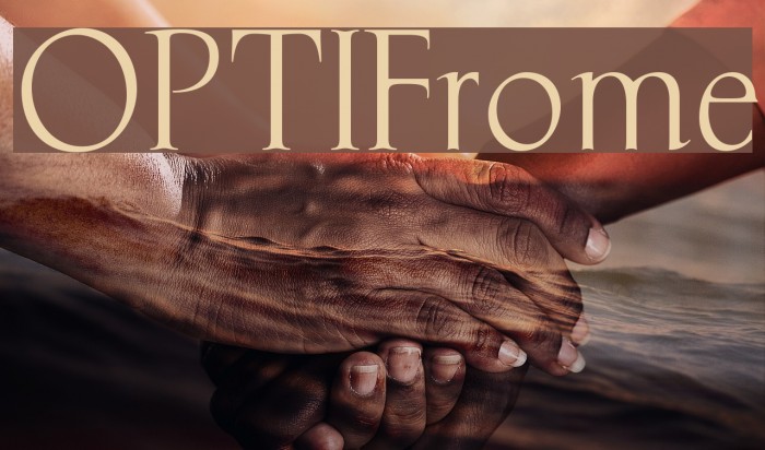 OPTIFrome Font examples
