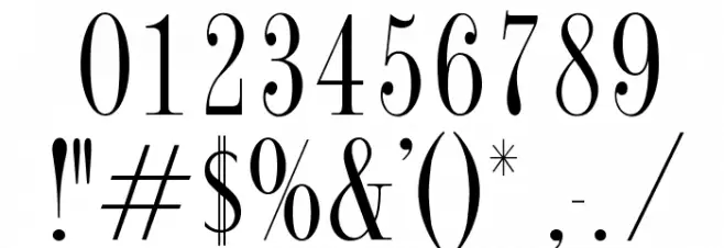 OPTIFultonCompressedThree Font OTHER CHARS