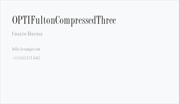 OPTIFultonCompressedThree Business Card