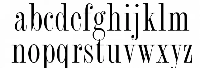 OPTIFultonCompressedThree Schriftart Kleinbuchstaben