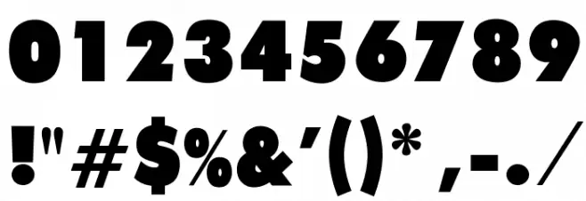 OPTIFutura-BlackAgency Font OTHER CHARS