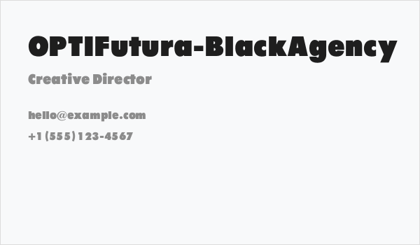 OPTIFutura-BlackAgency Business Card
