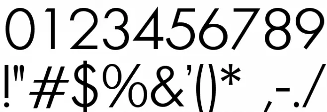 OPTIFuturaAgMite-Four フォント その他の文字