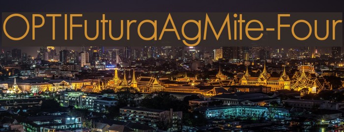 OPTIFuturaAgMite-Four フォント examples