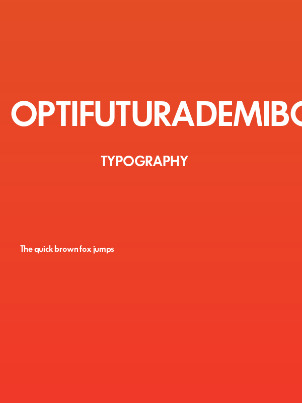 OPTIFuturaDemiBold Poster