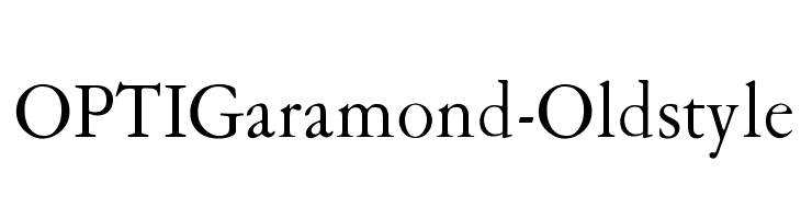 OPTIGaramond-Oldstyle Font