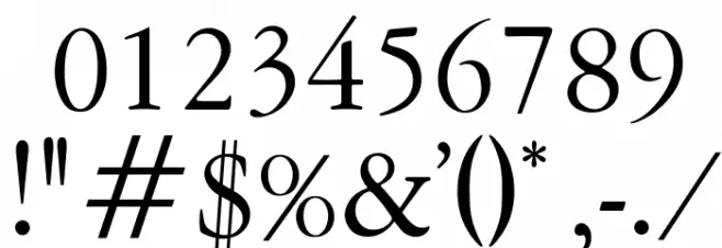 OPTIGaramond-Oldstyle Font OTHER CHARS