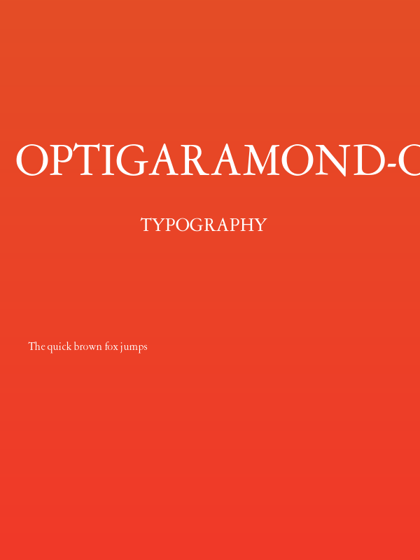 OPTIGaramond-Oldstyle Poster