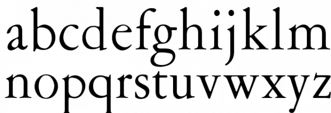OPTIGaramond-Oldstyle 字体 小写