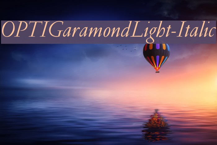 OPTIGaramondLight-Italic Font examples