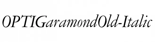 OPTIGaramondOld-Italic  Frei Schriftart Herunterladen
