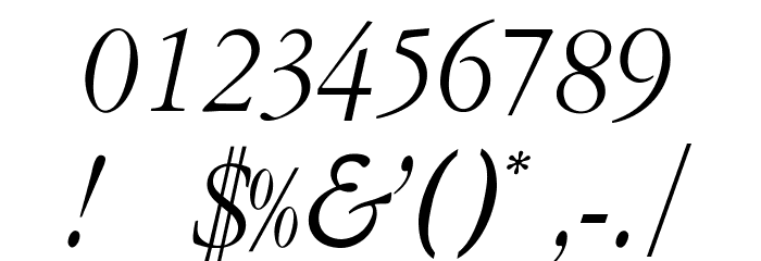 OPTIGaramondOld-Italic Font OTHER CHARS