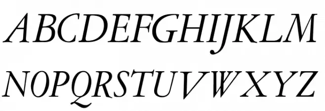 OPTIGaramondOld-Italic Schriftart Groß