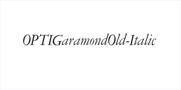 OPTIGaramondOld-Italic Logo