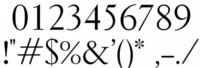 OPTIGaramondSpecial-Light Font OTHER CHARS