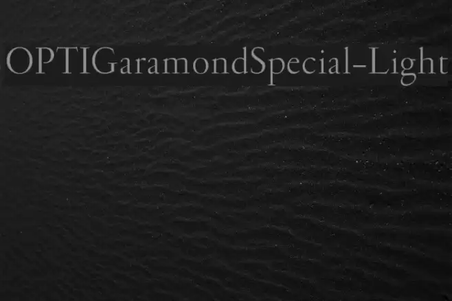 OPTIGaramondSpecial-Light Font examples